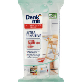 Влажные салфетки для уборки Denkmit Allzwecktücher Feucht Ultra Sensitive, 50 шт